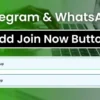 How to Add Telegram, WhatsApp Button on WordPress Website without Plugin