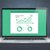 Future-ready blogging strategy dashboard with green growth chart